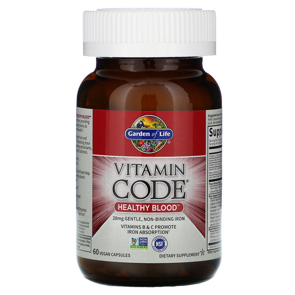 Garden of Life, Vitamin Code, Healthy Blood, 60 Vegan Capsules (Vegan)