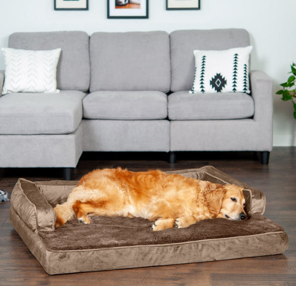 FurHaven Plush & Velvet Orthopedic Comfy Couch Dog & Cat Bed