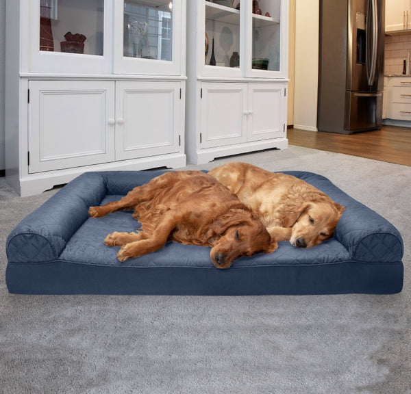 FurHaven Quilted Orthopedic Sofa Cat & Dog Bed w/ Removable Cover