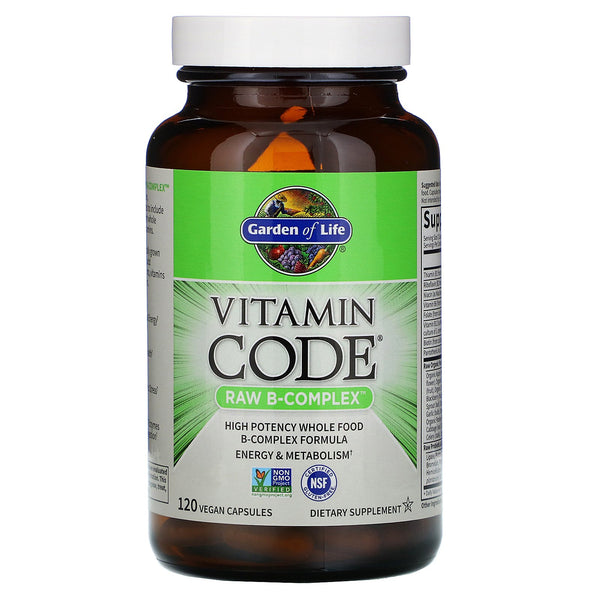 Garden of Life, Vitamin Code, RAW B-Complex, Vegan Capsules (Vegan)