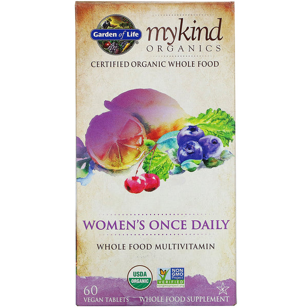 Garden of Life, MyKind Organics, Women's Once Daily, 60 Vegan Tablets (Vegan)