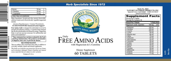 Free Amino Acids (60 Tabs)