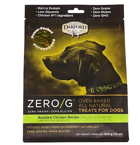 Darford, Zero/G, Oven Baked, All Natural, Treats For Dogs, Roasted Lamb Recipe, 12 oz (340 g)