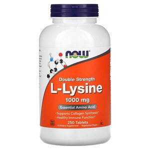 Now Foods, L-Lysine, 1,000 mg, 250 Tablets