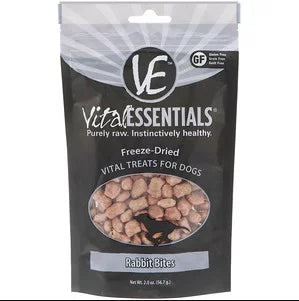 Vital Essentials, Freeze-Dried Vital Treats For Dogs, Rabbit Bites, 2.0 oz (56.7 g)
