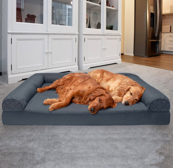 FurHaven Quilted Orthopedic Sofa Cat & Dog Bed w/ Removable Cover