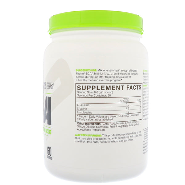 MusclePharm, Essentials, BCAA, Fruit Punch, 1.14 lbs (516 g)