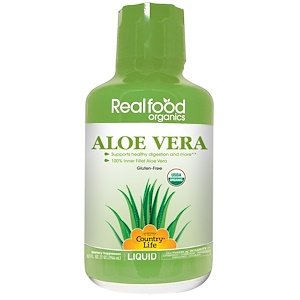 Country Life, Realfood Organics, Aloe Vera Liquid, 32 fl oz (944 ml)