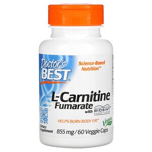 Doctor's Best, L-Carnitine Fumarate with Biosint Carnitines, 855 mg, 60 Veggie Caps