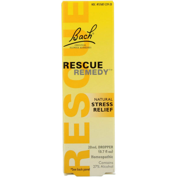 Bach, Original Flower Remedies, Rescue Remedy, Natural Stress Relief, 0.7 fl oz (20 ml)