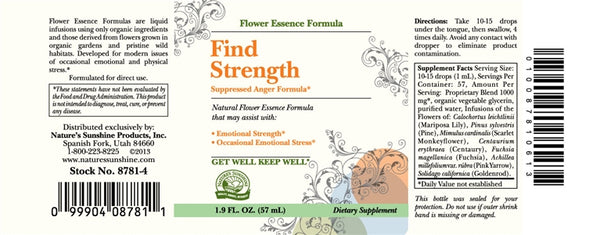 Find Strength (Suppressed Anger Formula) (2 Fl Oz)