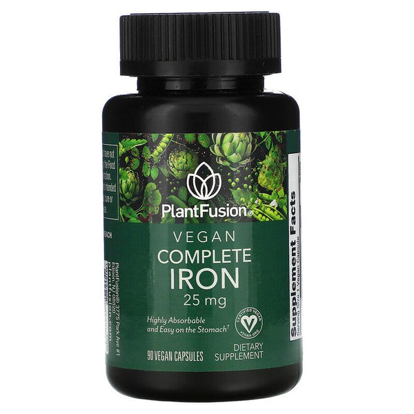 PlantFusion, Vegan Complete Iron, 25 mg, 90 Vegan Capsules (Vegan)