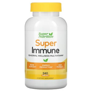 Super Nutrition, Super Immune, Seasonal Wellness Multivitamin, Tablets