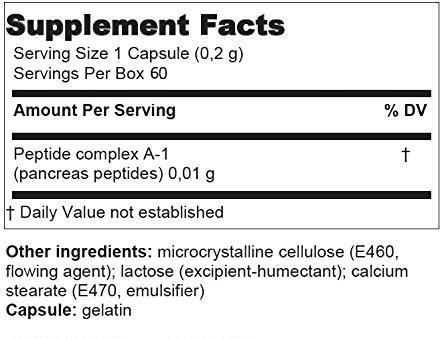 SUPREFORT - PANCREAS PEPTIDE BIOREGULATOR (A-1) 60 CAPSULES