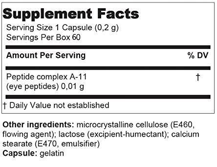 Visoluten - A-11 Retina Peptide Bioregulator 60 Capsules