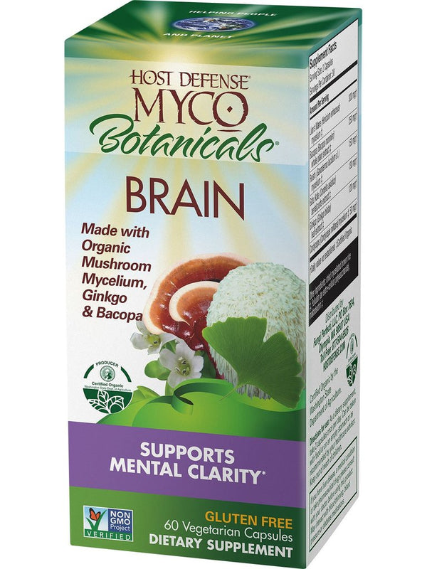 Brain - Supports Mental Clarity - 60 Vegetarian Capsules - Host Defense Myco Botanicals