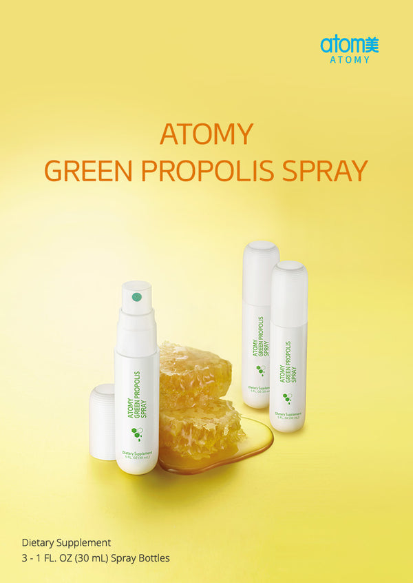 Green Propolis Spray (Dietery Supplement,Mint Flavour , 3-1 FL. OZ (30 mL) Spray Bottles  )